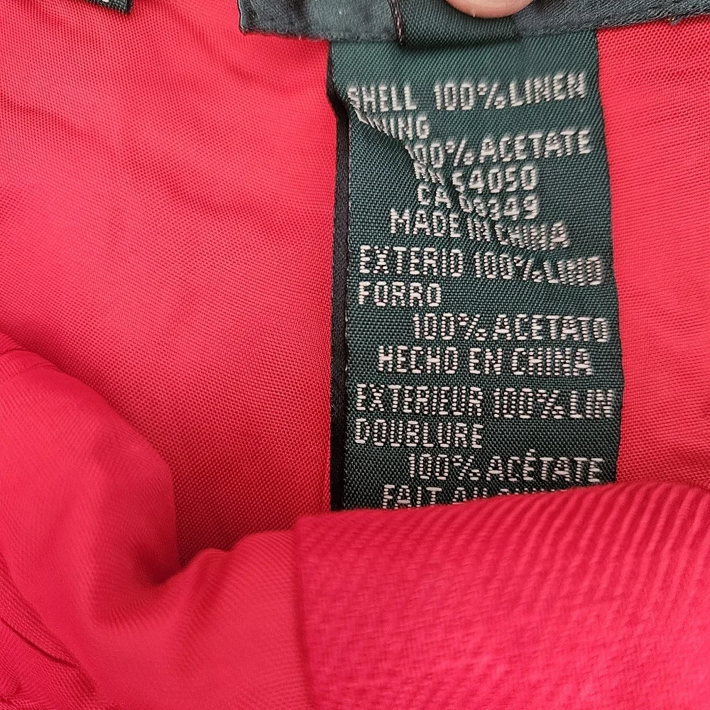 Vintage Ralph Lauren Red Linen Trousers - Picture 12 of 12